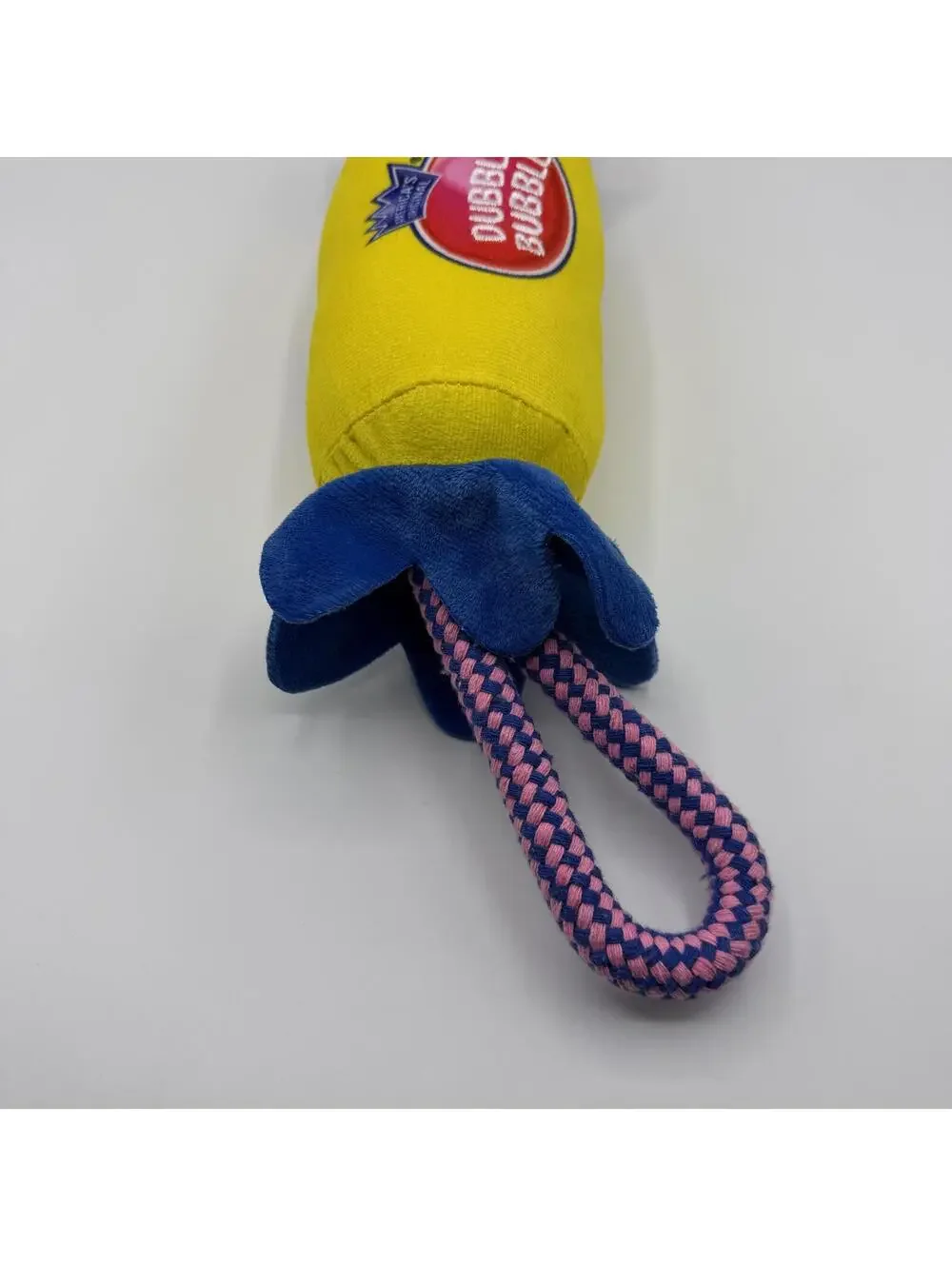 Dubble Bubble Dog Toy Interactive Tug Rope and Squeak 16” Tootsie Roll